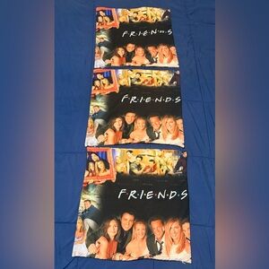 Lot Of 3 Friends TV Show Throw Pillow Cases Whole Cast 19” Square W/Zipper